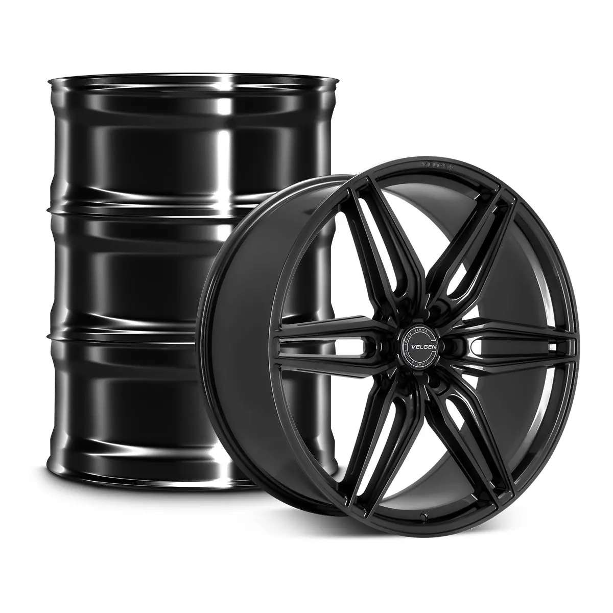 2021+ Ford F-150 Velgen Vff-6 Wheel Set (Set Of 4) - Gloss Black - 22X10 1
