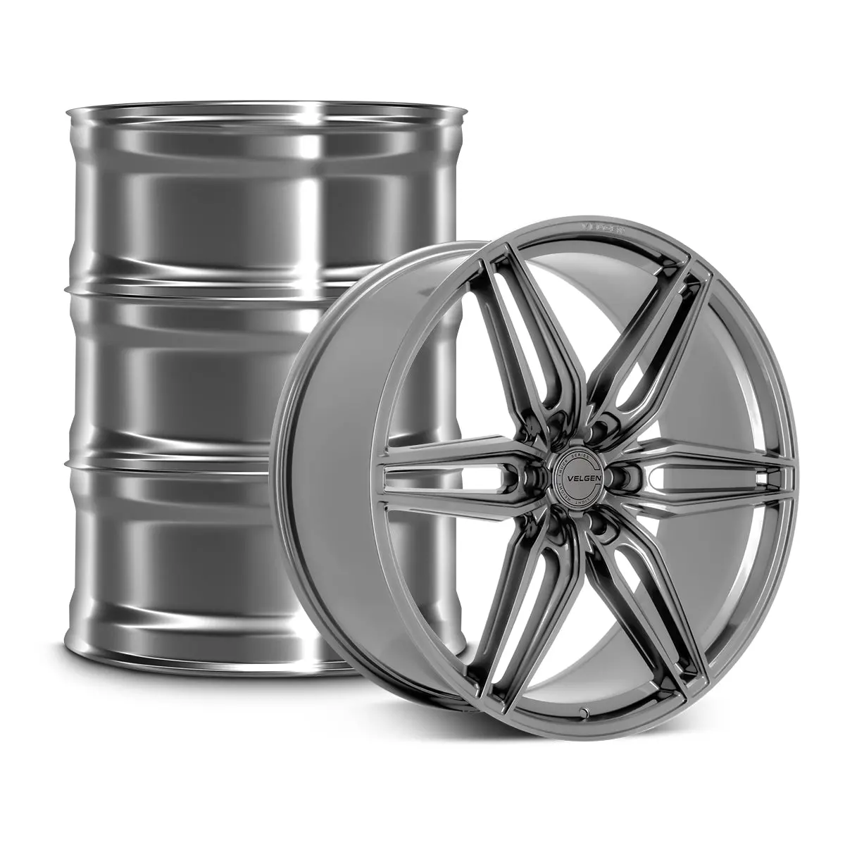 2021+ Ford F-150 Velgen Vff-6 Wheel Set (Set Of 4) - Gloss Gunmetal - 24X10 1
