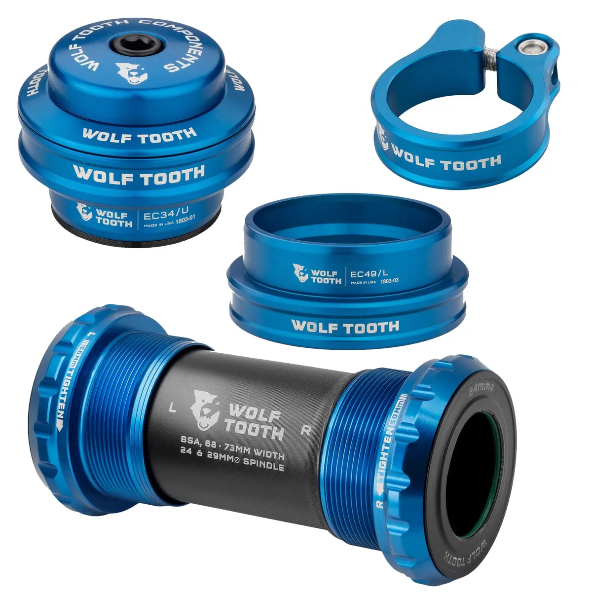 Premium Headset, Bottom Bracket, And Seatpost Clamp Bundle 1