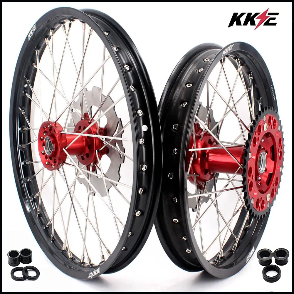 Kke 21" 18" Or 21" 19" Aluminum Wheels For Honda Cr125r 1995-1997 Cr250r 1995-1996 Cr500r 1995-2001 1