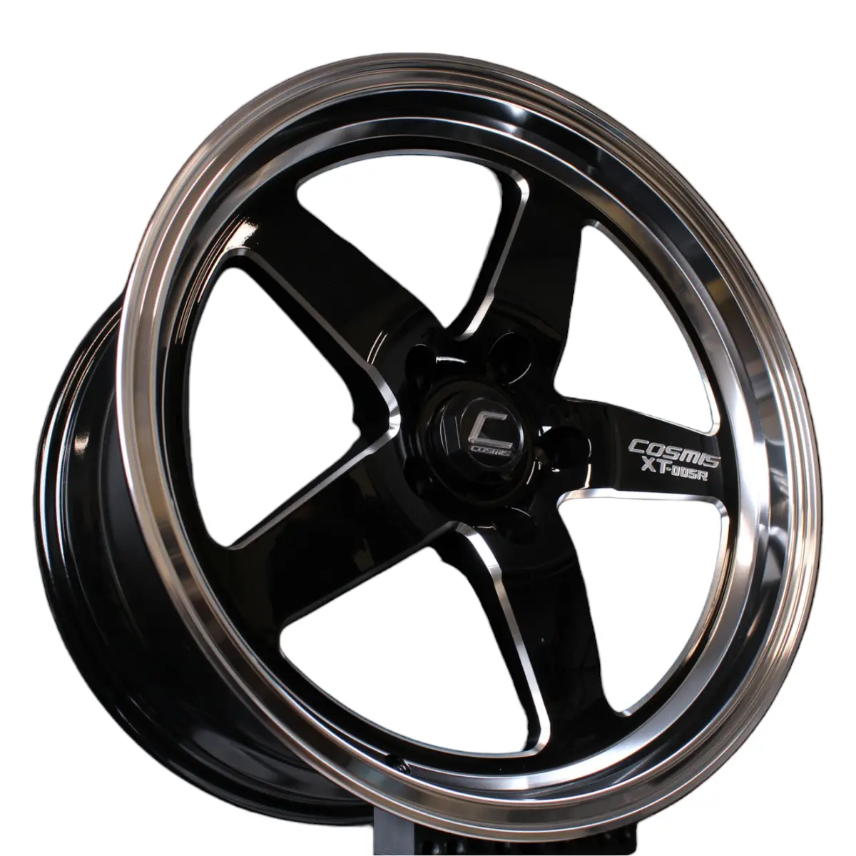 Xt-005R Black | Polished Lip | Milled Spokes 18X10 +38 5X120 1