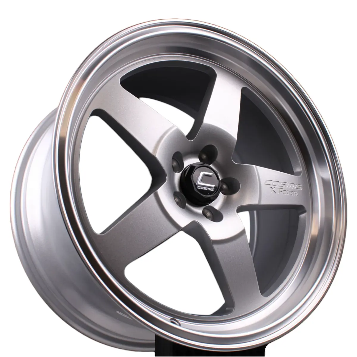 Xt-005R Flat Silver | Polished Lip | 18X9 +35 5X114.3 1
