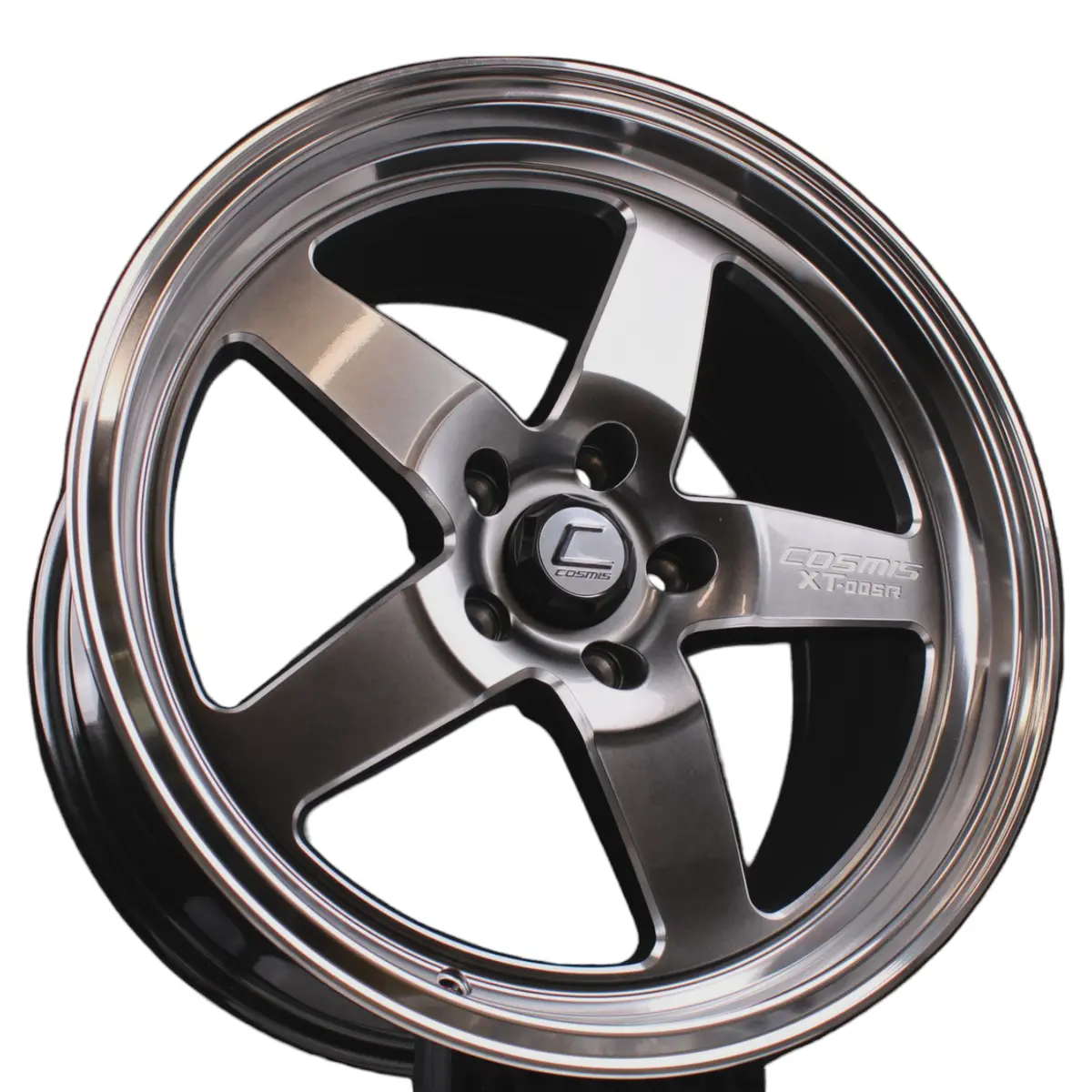 Xt-005R Gunmetal | Polished Lip | Milled Spokes | 18X9 +35 5X114.3 1