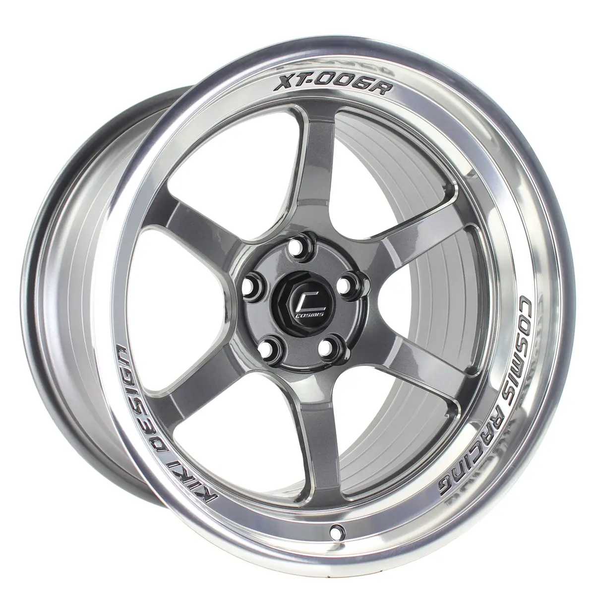 Xt-006R | Gloss Gunmetal | Polished Lip 18X11 +8 5X114.3 1