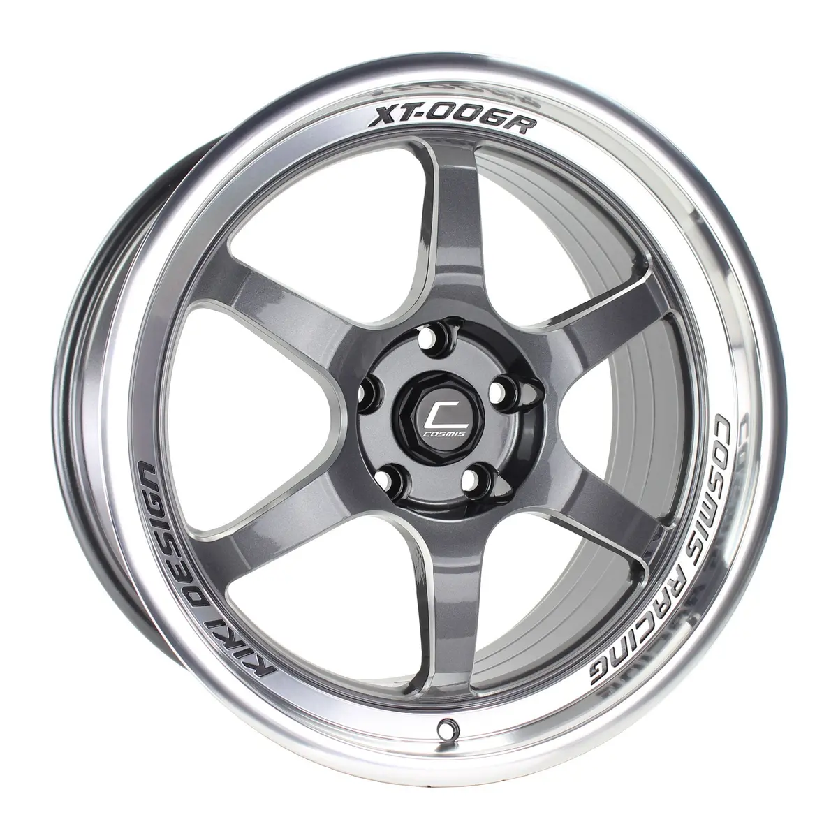 Xt-006R | Gloss Gunmetal | Polished Lip | Milled Spokes | 18X9 +30 5X114.3 1