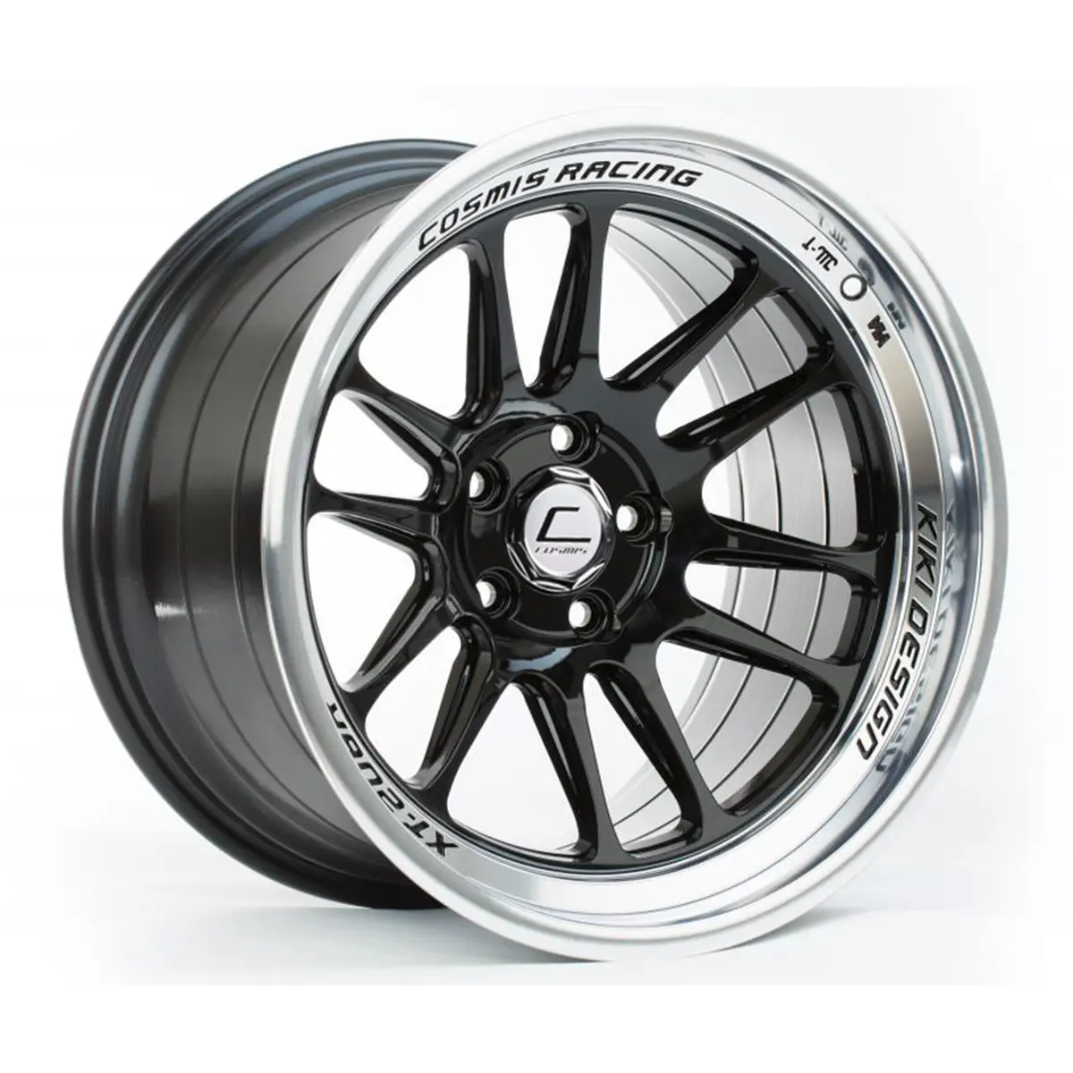 Xt-206R | Gloss Black | Polished Lip | Milled Spokes | 18X11 +8 5X114.3 1