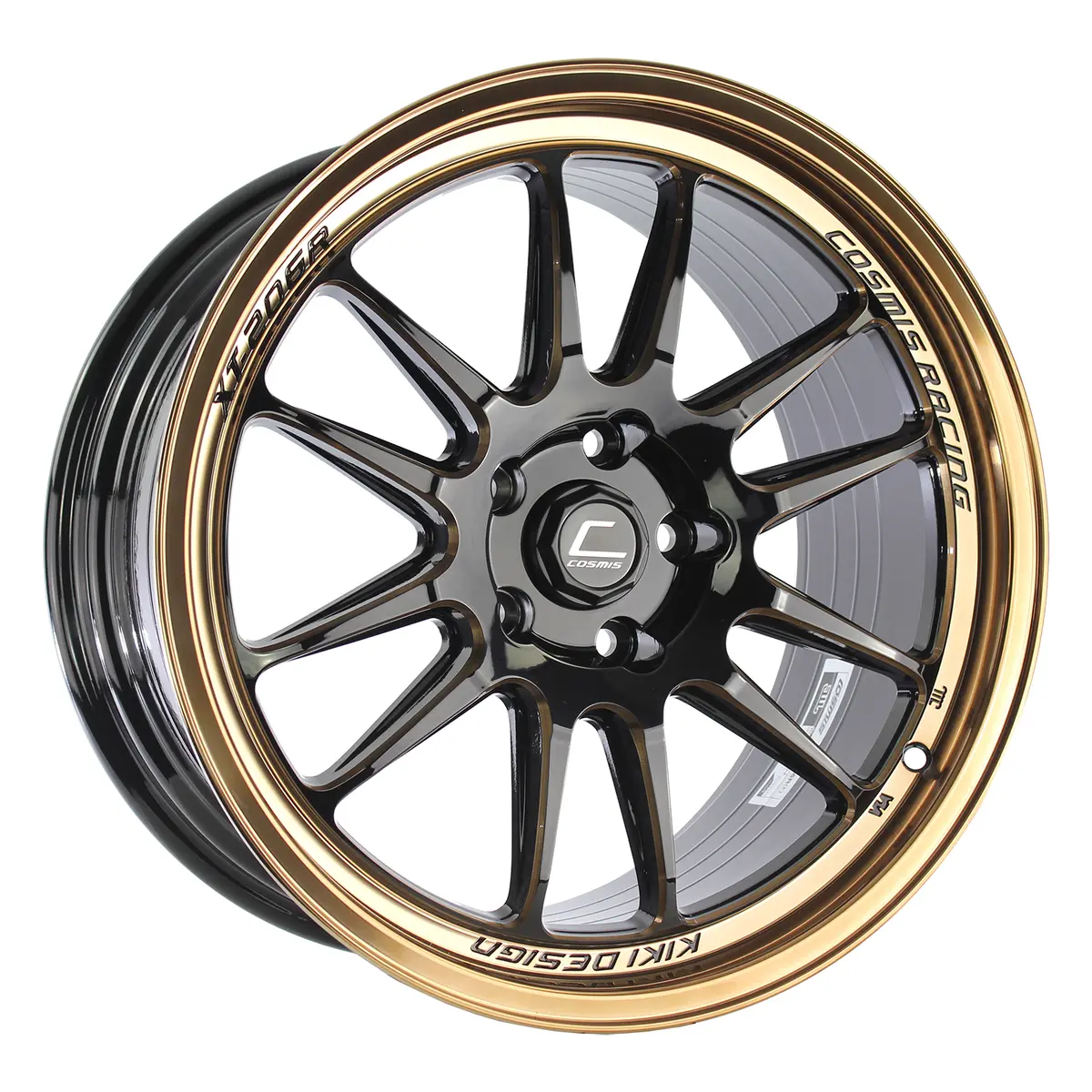 Xt-206R | Gloss Black | Polished Bronze Lip | High Offset | 18X9.5 +38 5X114.3 1