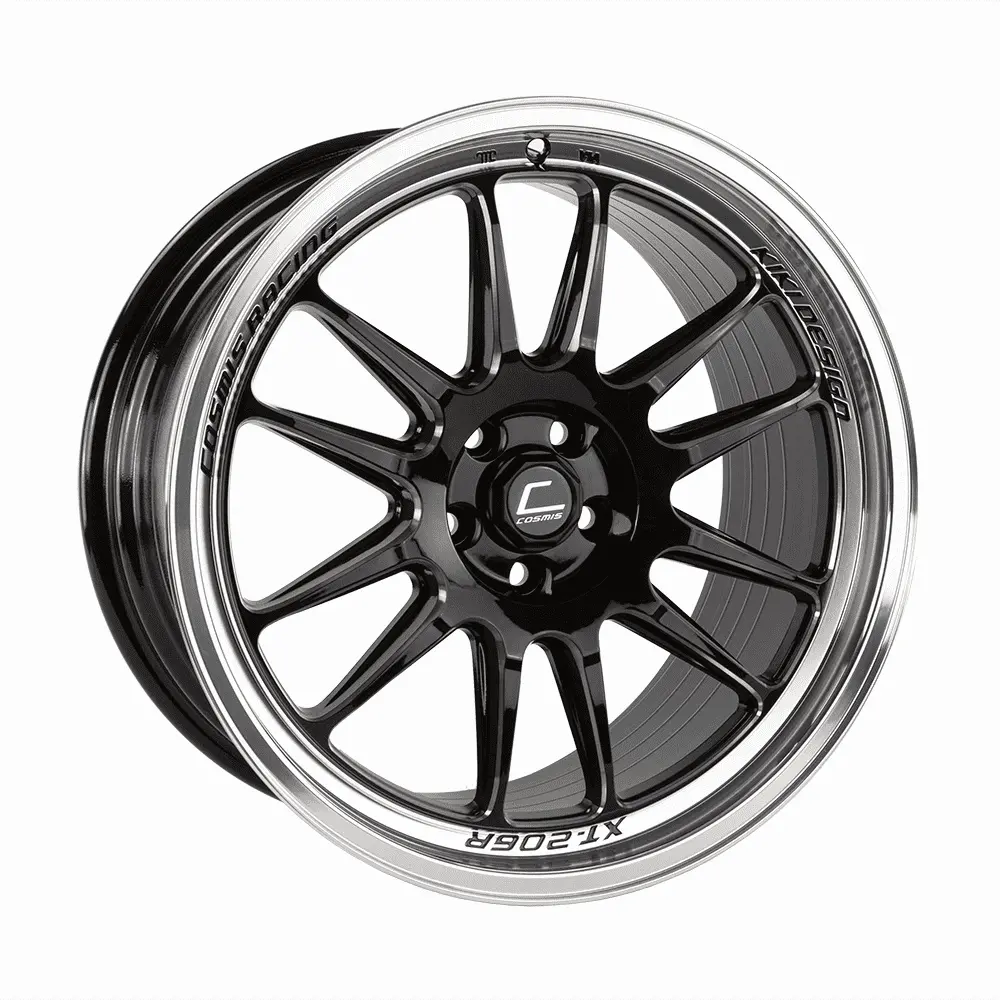 Xt-206R | Gloss Black | Polished Lip | High Offset | 18X9.5 +38 5X100 1