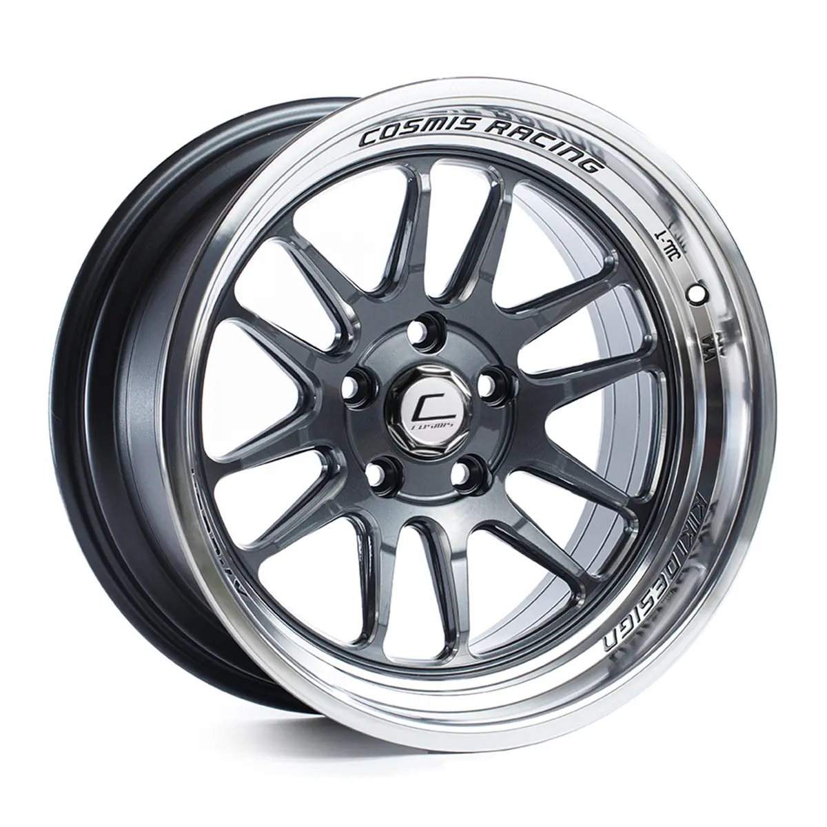 Xt-206R | Gloss Gunmetal | Polished Lip | Milled Spokes 18X11 +8 5X114.3 1