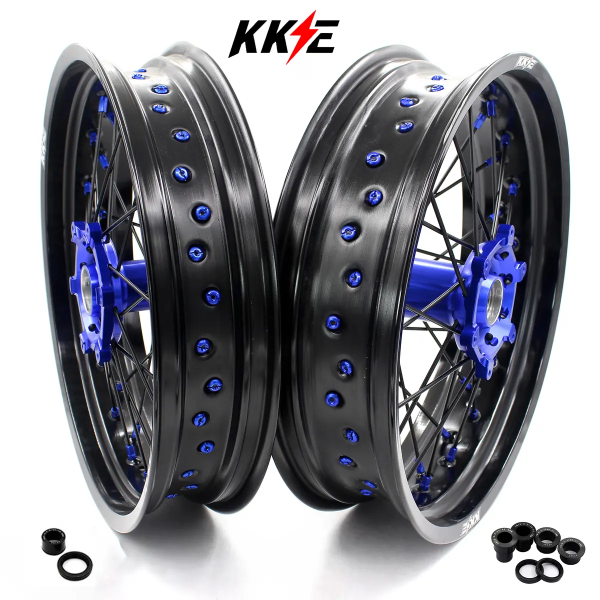 Kke 3.5/4.25*17" Supermoto Wheels Rims For Yamaha Wr250f 2001-2019 Wr450f 2003-2018 1