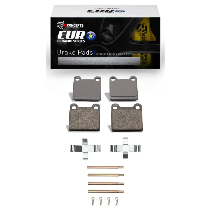 R1 67-91 Mercedes-Benz 300Sdl Rear Euro Ceramic Pads & Hardware Kit 1
