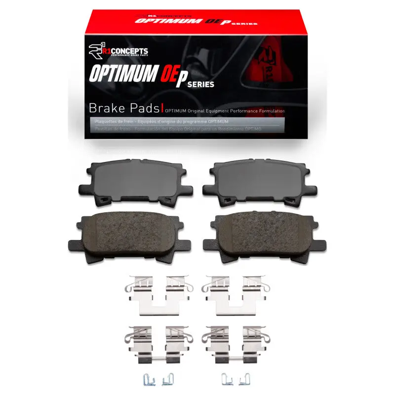 R1 04-09 Lexus Rx350 Rear Optimum Oe Brake Pads & Hardware Kit 1