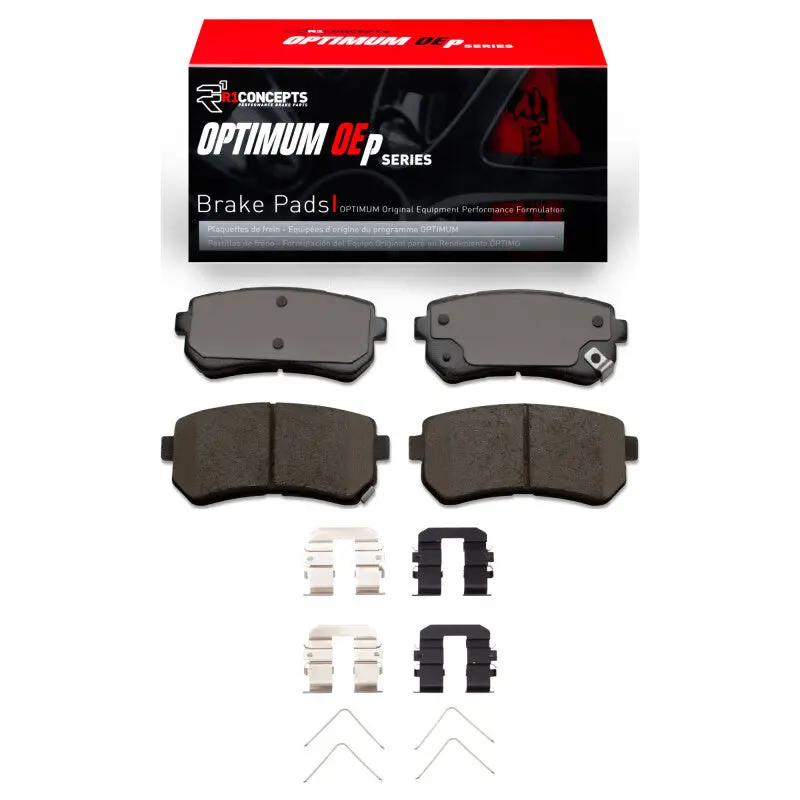 R1 16-20 Hyundai Sonata Rear Optimum Oe Brake Pads & Hardware Kit 1