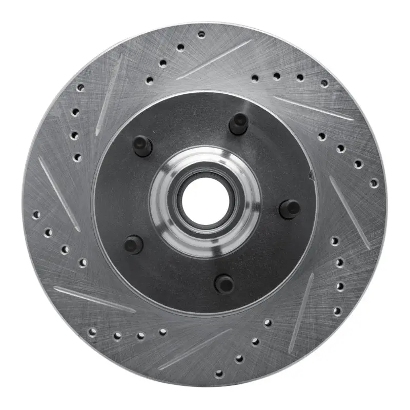 R1 00-04 Ford F-150 Rwd Front Left Drilled & Slotted Silver Brake Rotor 1