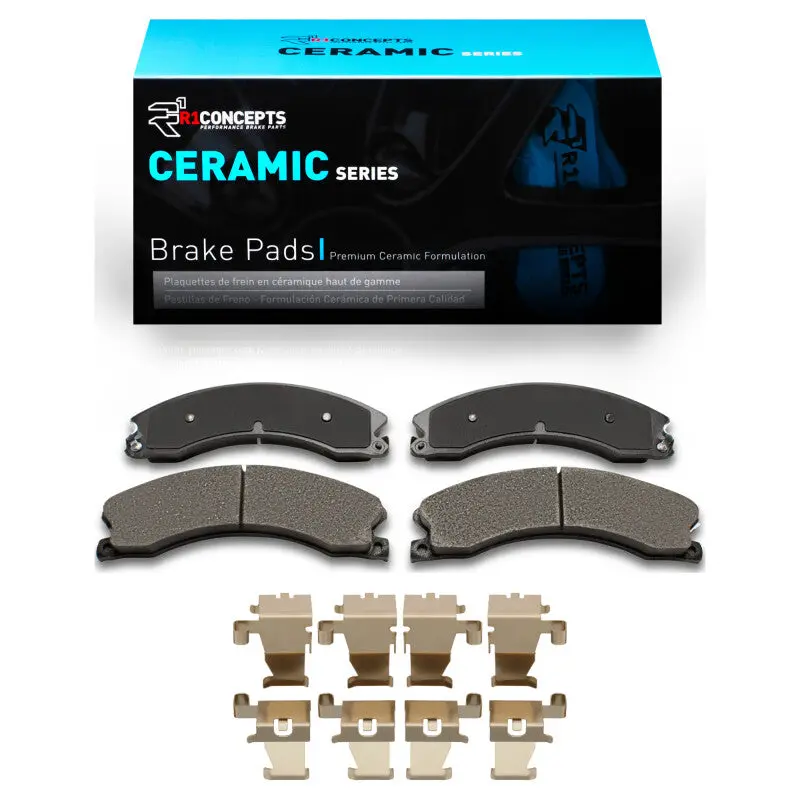R1 2009-2024 Chevrolet Express 3500 Front/Rear R1 Ceramic Pads & Hardware Kit 1