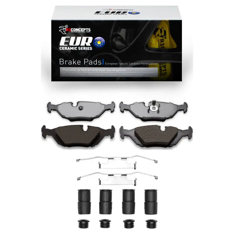 R1 1981-1991 Bmw 325E Rear R1 Euro Ceramic Pads & Hardware Kit 1
