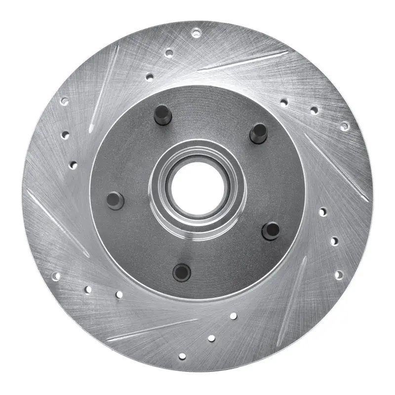 R1 05-05 Buick Park Avenue Front Left Drilled & Slotted Silver Brake Rotor 1