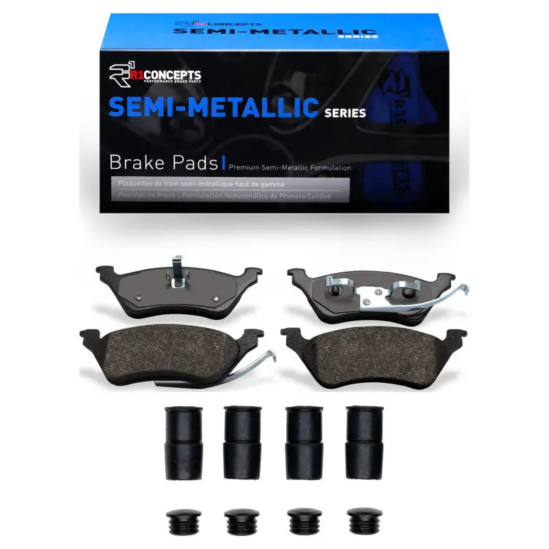 R1 2001-2007 Chrysler Town & Country Rear R1 Semi Met Pads & Hardware Kit 1
