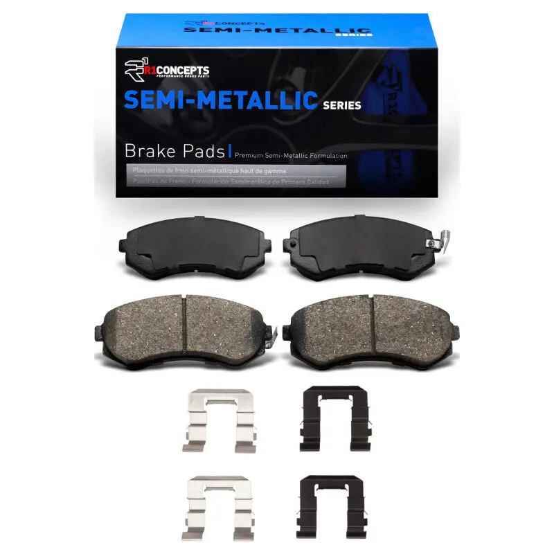 R1 1989-1996 Nissan 240Sx Front R1 Semi Met Pads & Hardware Kit 1
