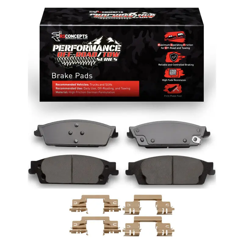 R1 2007-2020 Cadillac Escalade Rear Performance Off-Road/Tow Brake Pads & Hardware Kit 1