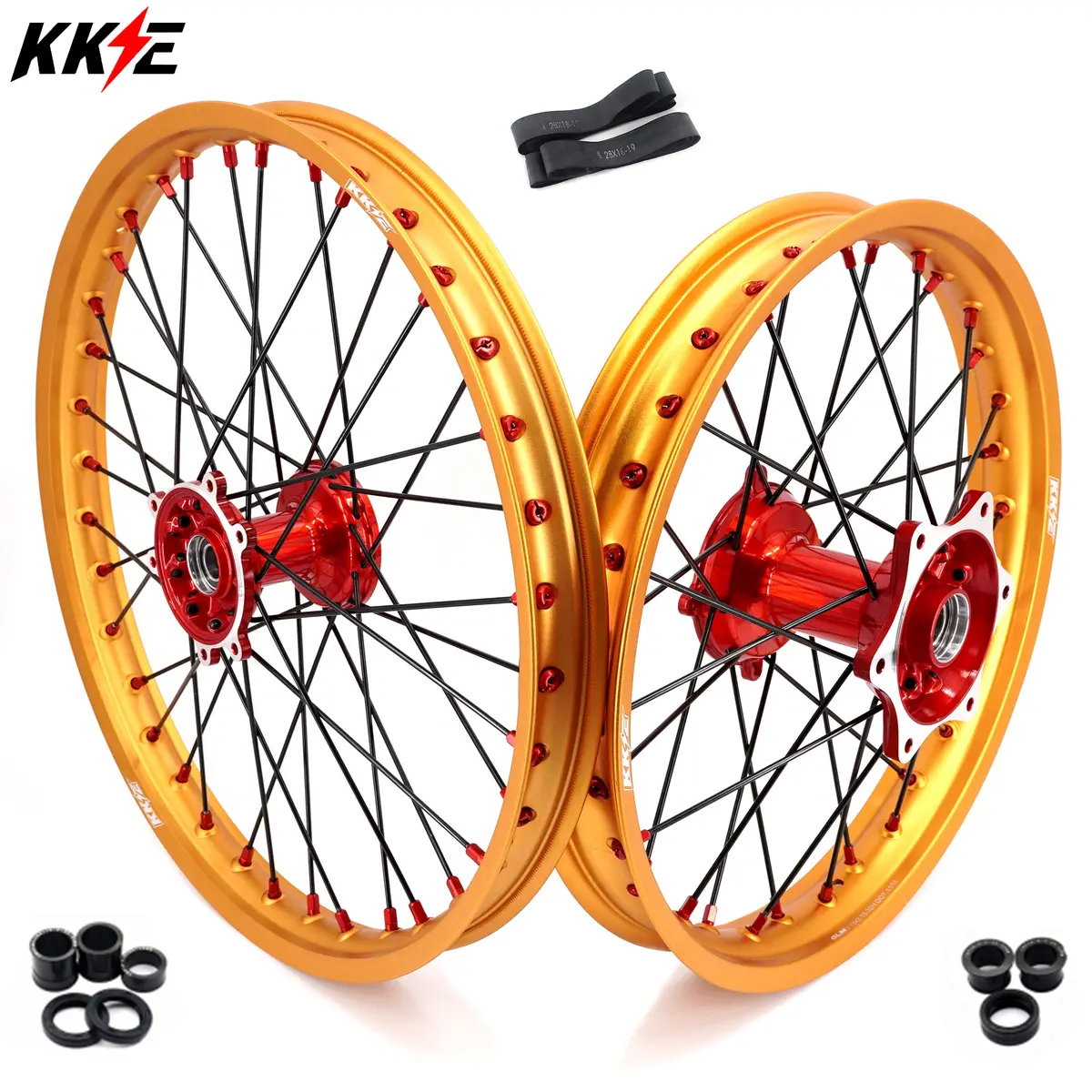 Kke 21Inch 19Inch Dirt Bike Wheels With Gold Rims For Honda Crf250r Crf450r Cr125r Cr250r 2002-2013 1