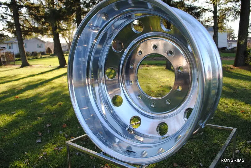 1)19.5X6 Accuride Ford Super Duty & Dodge Ram - Front / Rear Wheel 10 On 225Mm Polished Both Sides ! 1