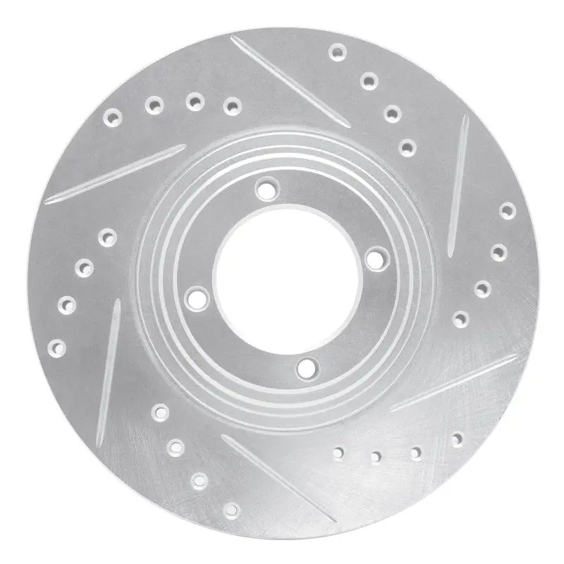 R1 83-89 Isuzu Impulse Front Right Drilled & Slotted Silver Brake Rotor 1