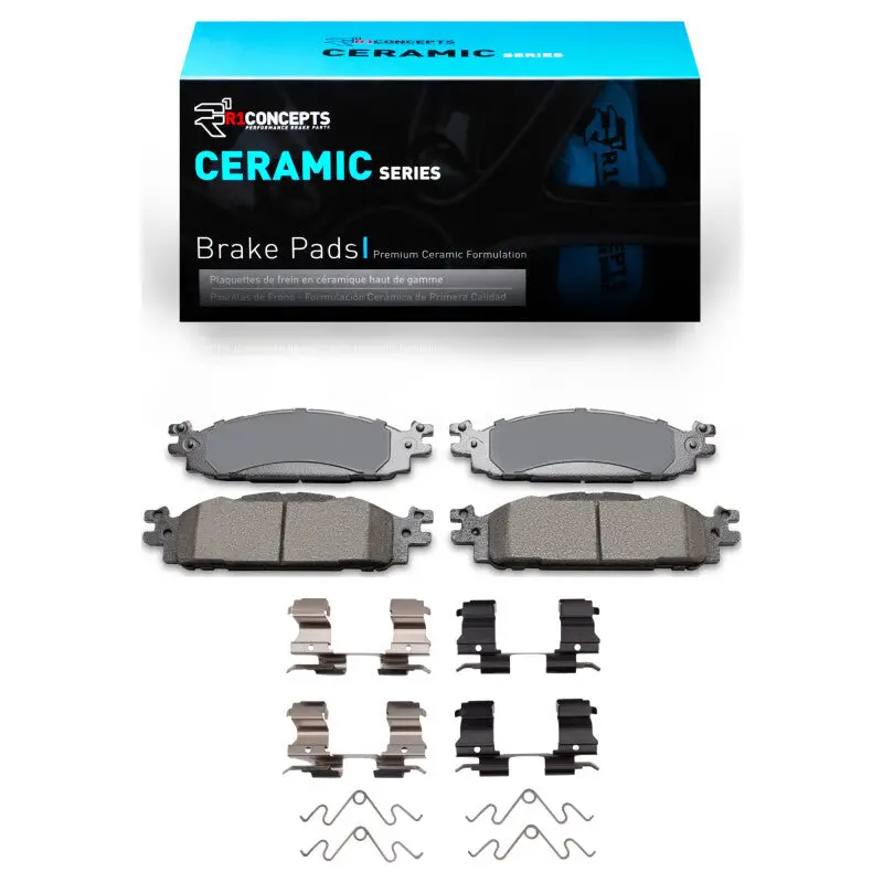 R1 09-19 Ford Explorer Front Ceramic Brake Pads & Hardware Kit 1