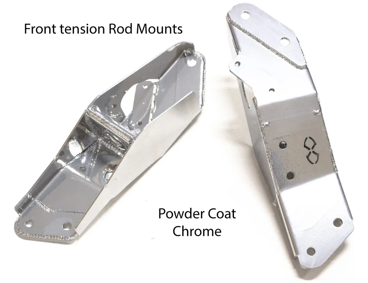 Ae86 Front Tension Rod Mounts - Bushing - Chrome 1