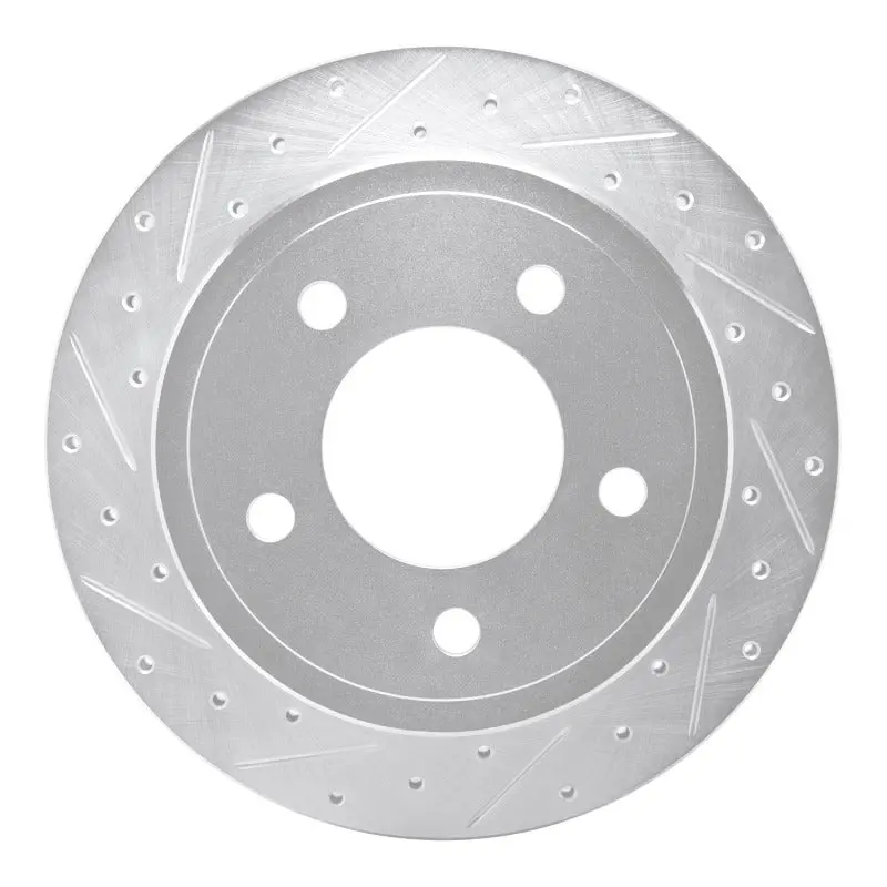 R1 03-03 Dodge Ram 1500 Van Rear Left Drilled & Slotted Silver Brake Rotor 1