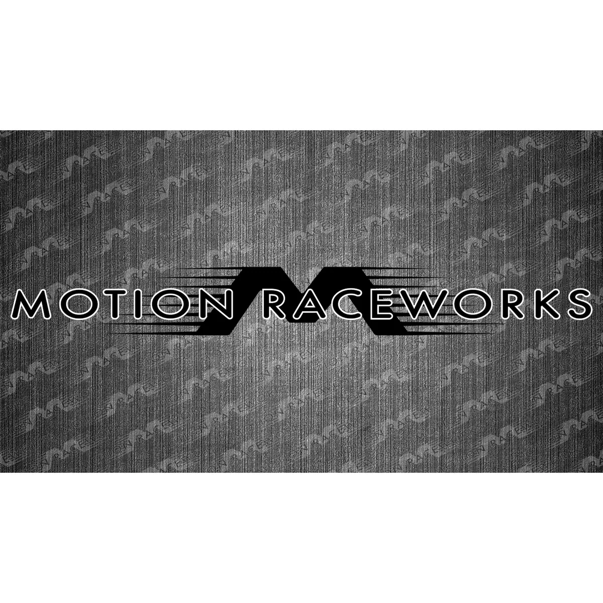 Black/White Motion Raceworks Large Decal 48"X6" 1