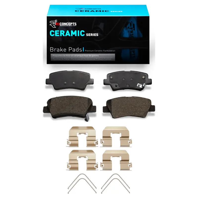 R1 09-22 Hyundai Sonata Rear Ceramic Brake Pads & Hardware Kit 1