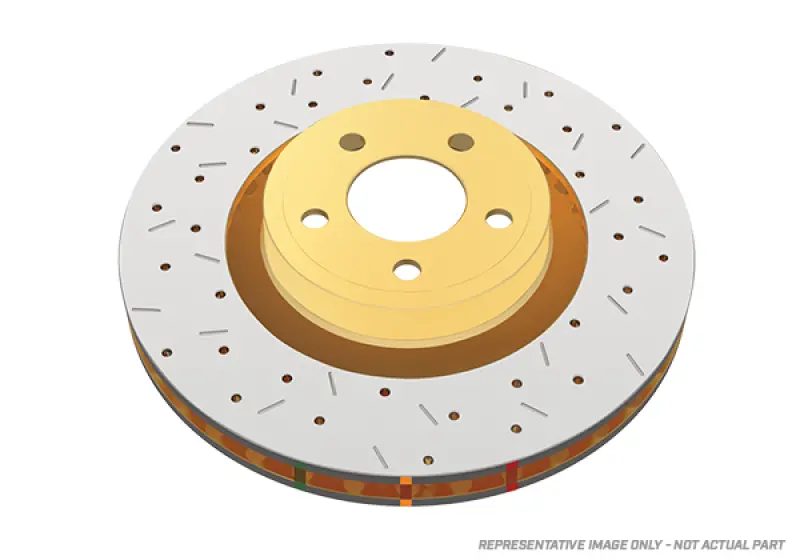 Dba 00-20 Cadillac Deville Limo Front 4000 Series Drilled & Slotted Rotor 1