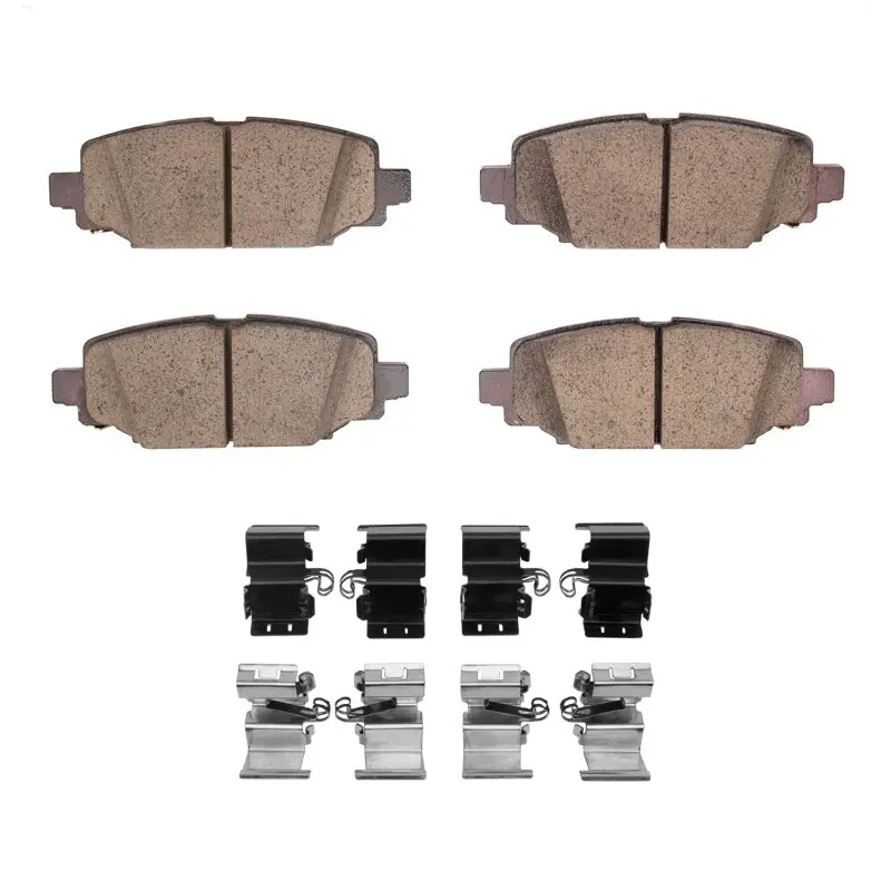 R1 18-25 Jeep Wrangler Rear Ceramic Pads & Hardware Kit 1