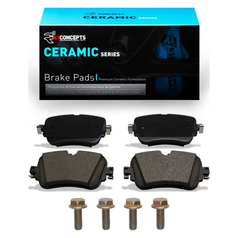 R1 17-20 Audi S6 Rear Ceramic Pads & Hardware Kit 1