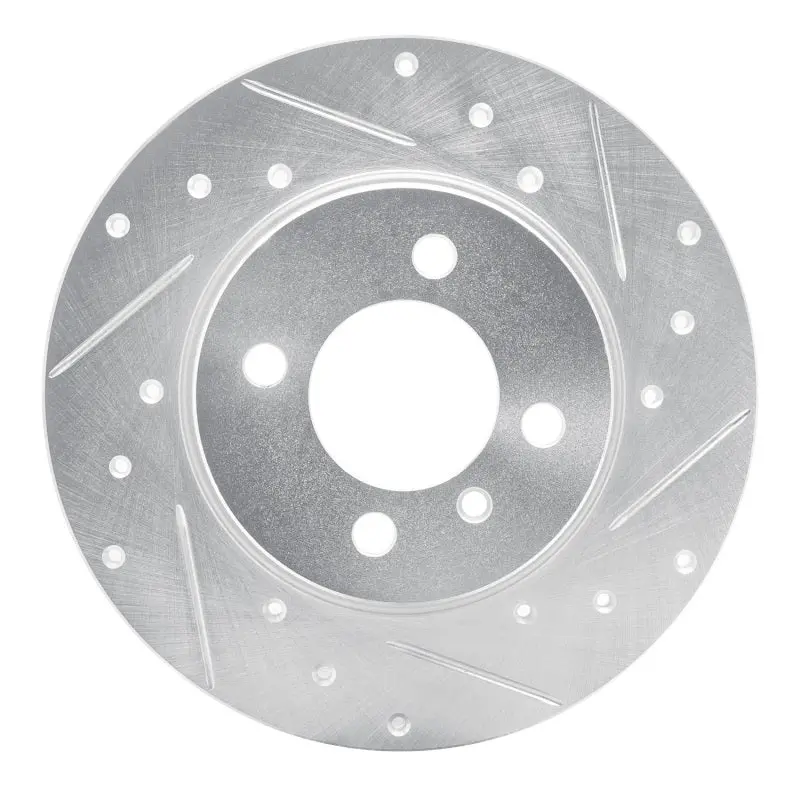 R1 84-85 Bmw 318I Front Right Drilled & Slotted Silver Brake Rotor 1