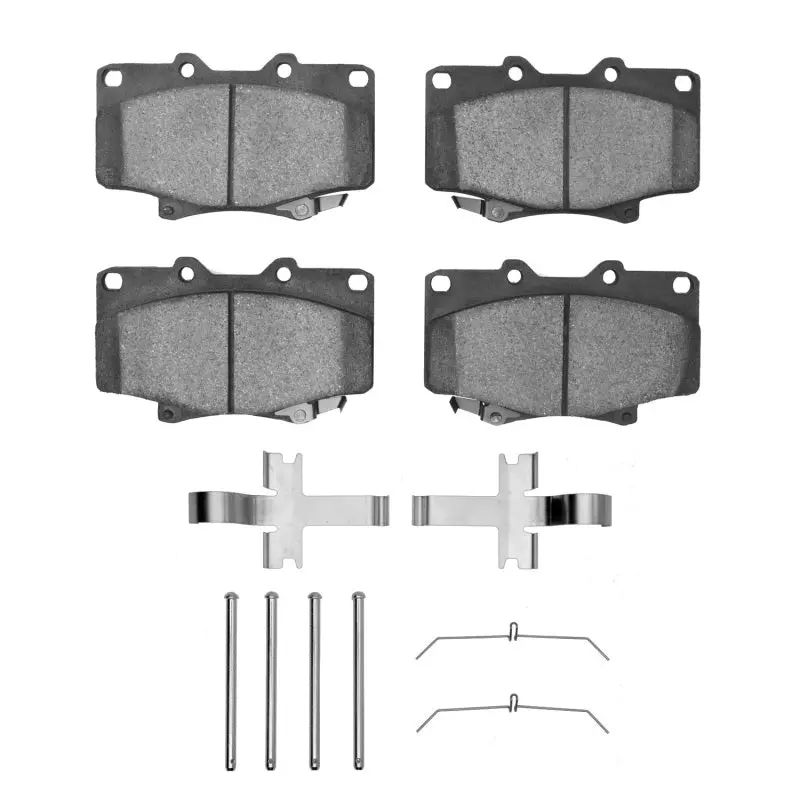 R1 90-92 Toyota Land Cruiser Front Semi Met Pads & Hardware Kit 1
