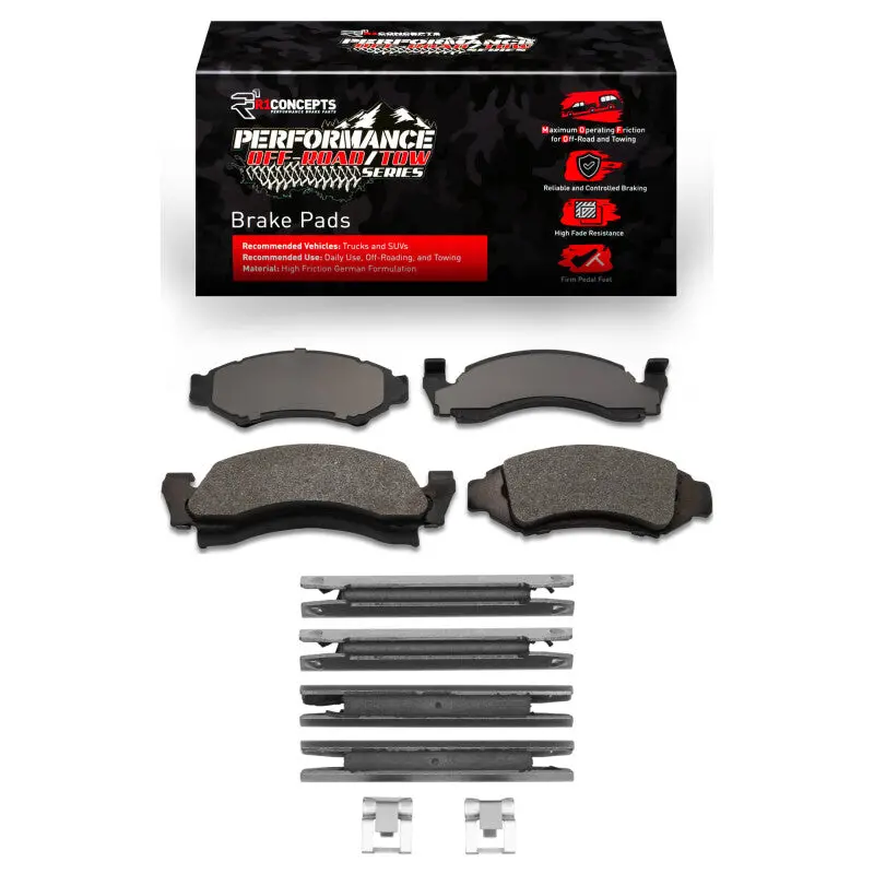 R1 86-93 Ford E-150 Econoline Club Wagon Front Off-Road/Tow Brake Pads & Hardware Kit 1