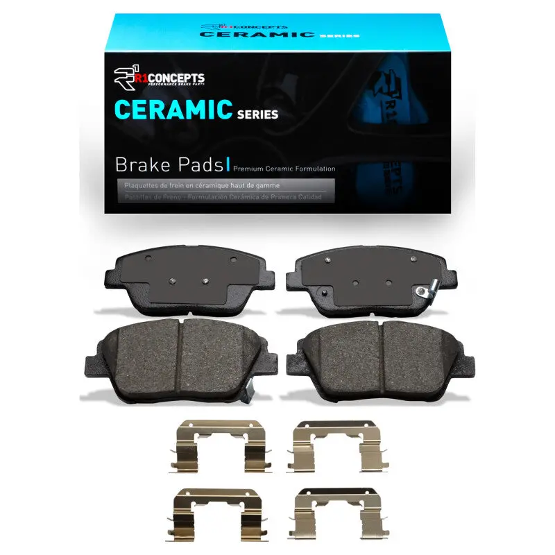 R1 09-16 Hyundai Sonata Front Ceramic Brake Pads & Hardware Kit 1