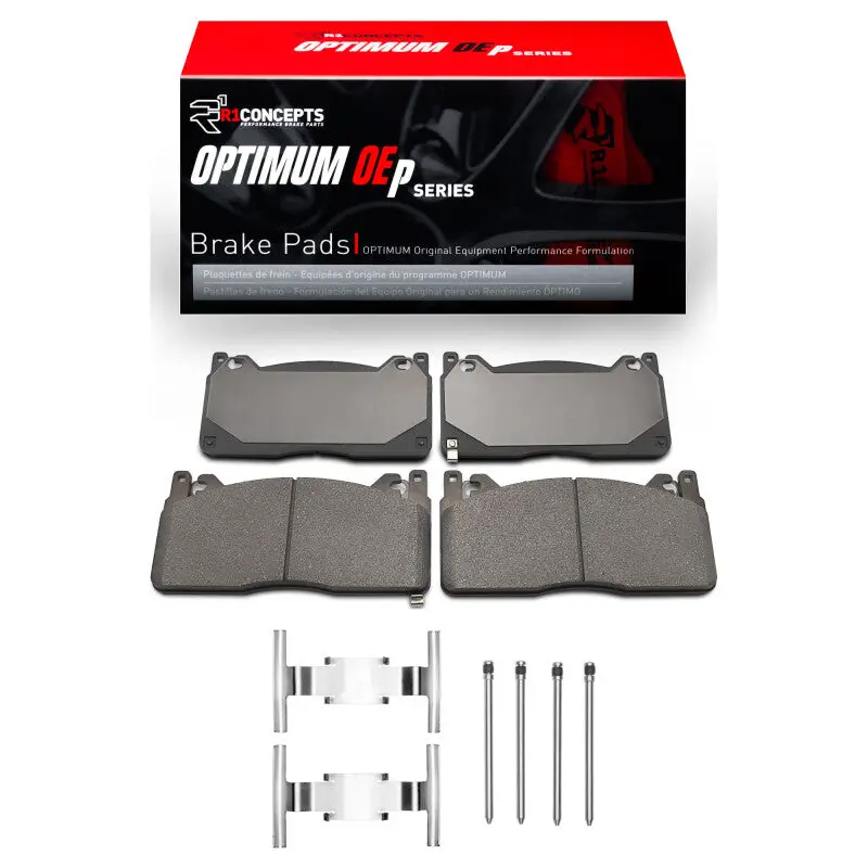 R1 16-20 Ford Mustang Front Optimum Oe Pads & Hardware Kit 1