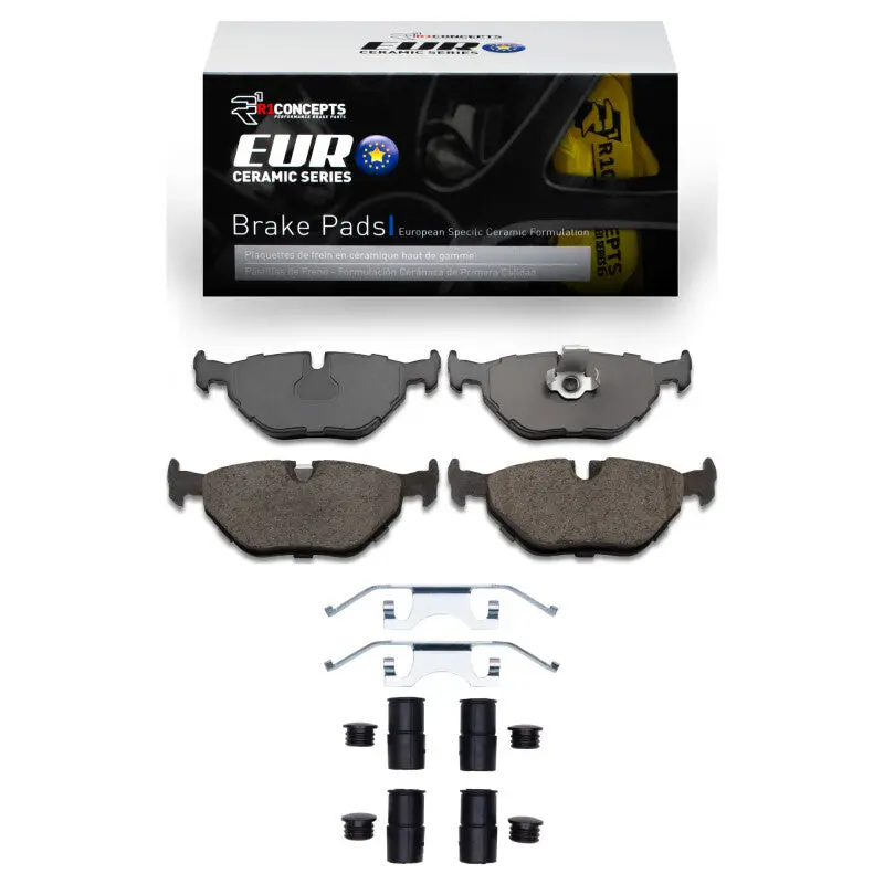 R1 96-03 Bmw 528I Rear Euro Ceramic Pads & Hardware Kit 1