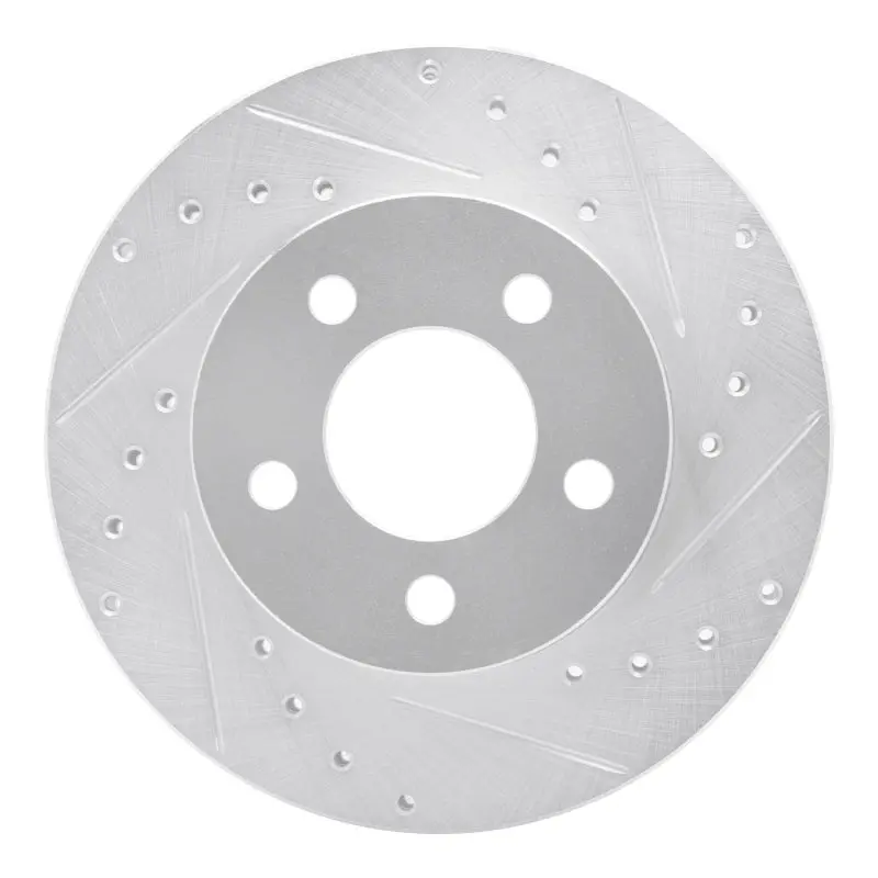 R1 95-02 Ford Ranger (Usa/Canada) Front Right Drilled & Slotted Silver Brake Rotor 1
