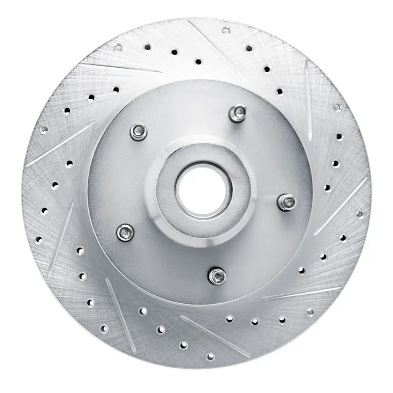 R1 94-02 Dodge B1500 Front Right Drilled & Slotted Silver Brake Rotor 1