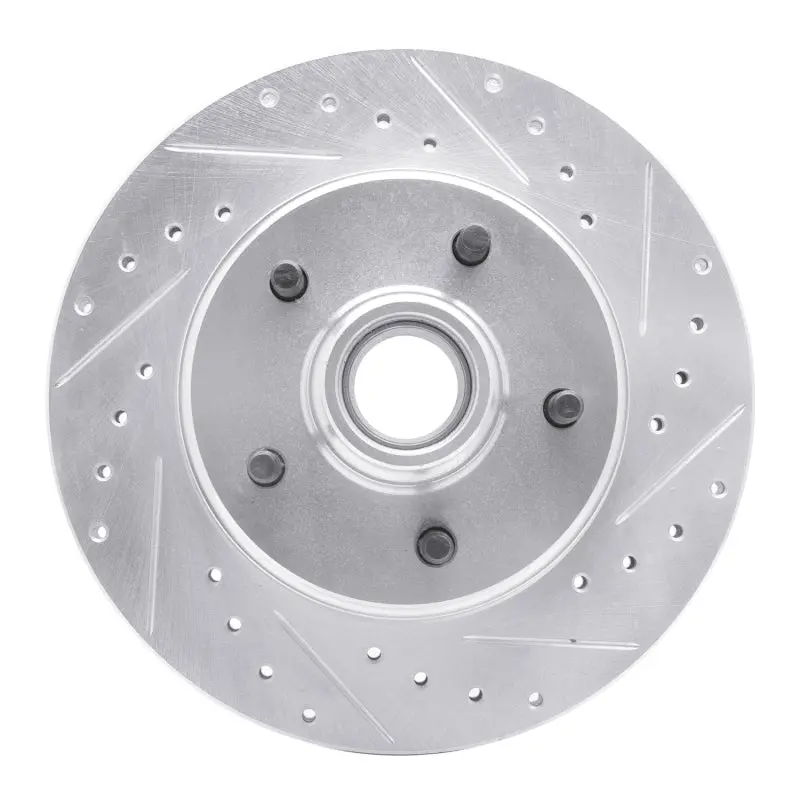 R1 77-95 Buick Electra Front Right Drilled & Slotted Silver Brake Rotor 1