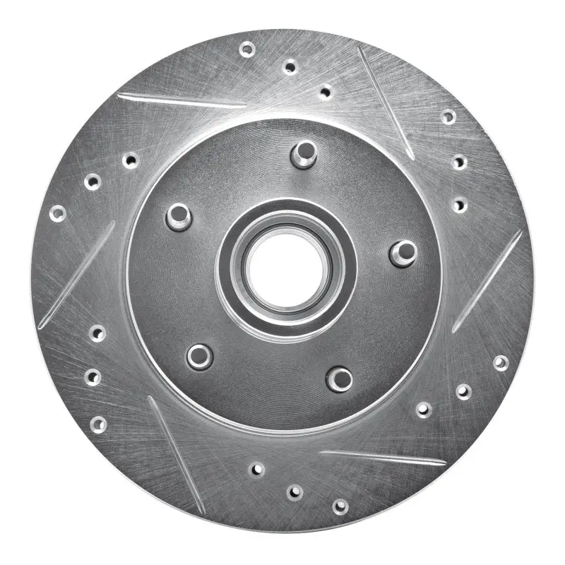 R1 78-78 Buick Century Front Left Drilled & Slotted Silver Brake Rotor 1