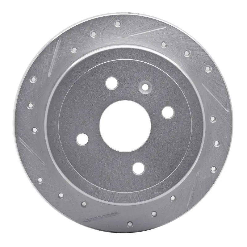 R1 99-02 Daewoo Nubira Rear Left Drilled & Slotted Silver Brake Rotor 1