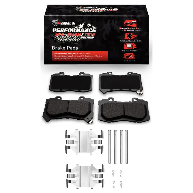 R1 2015-2020 Chevrolet Colorado Front Performance Off-Road/Tow Brake Pads & Hardware Kit 1