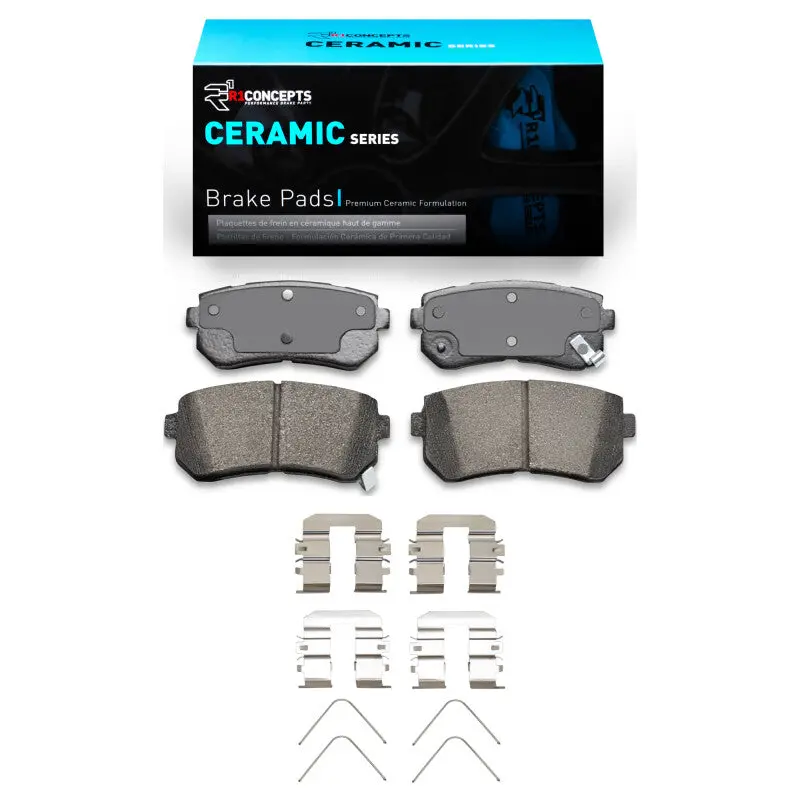 R1 16-20 Hyundai Sonata Rear Ceramic Brake Pads & Hardware Kit 1