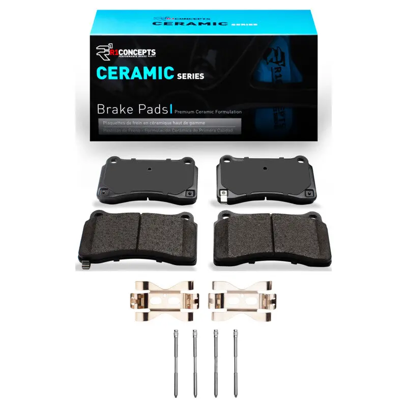 R1 09-24 Nissan Gt-R Rear Ceramic Pads & Hardware Kit 1