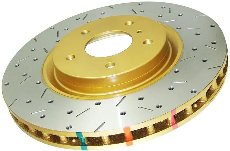 Dba 13-14 Ford Mustang Shelby Gt500 8 Cyl Front 4000 Series Drilled & Slotted Rotor W/Black Hat 2